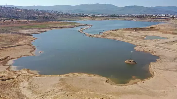 Bodrum'a su sağlayan Mumcular Barajı'nda su seviyesi yüzde 16