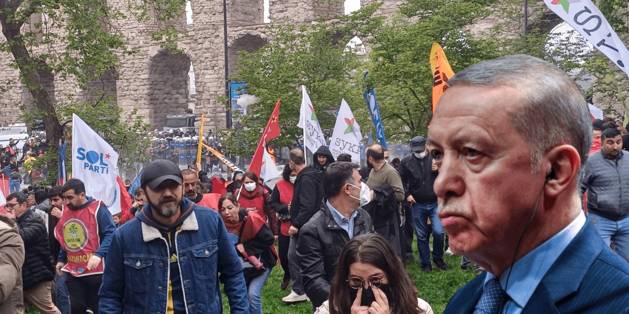 Gaz bombaları atılırken Erdoğan işçileri selam gönderdi