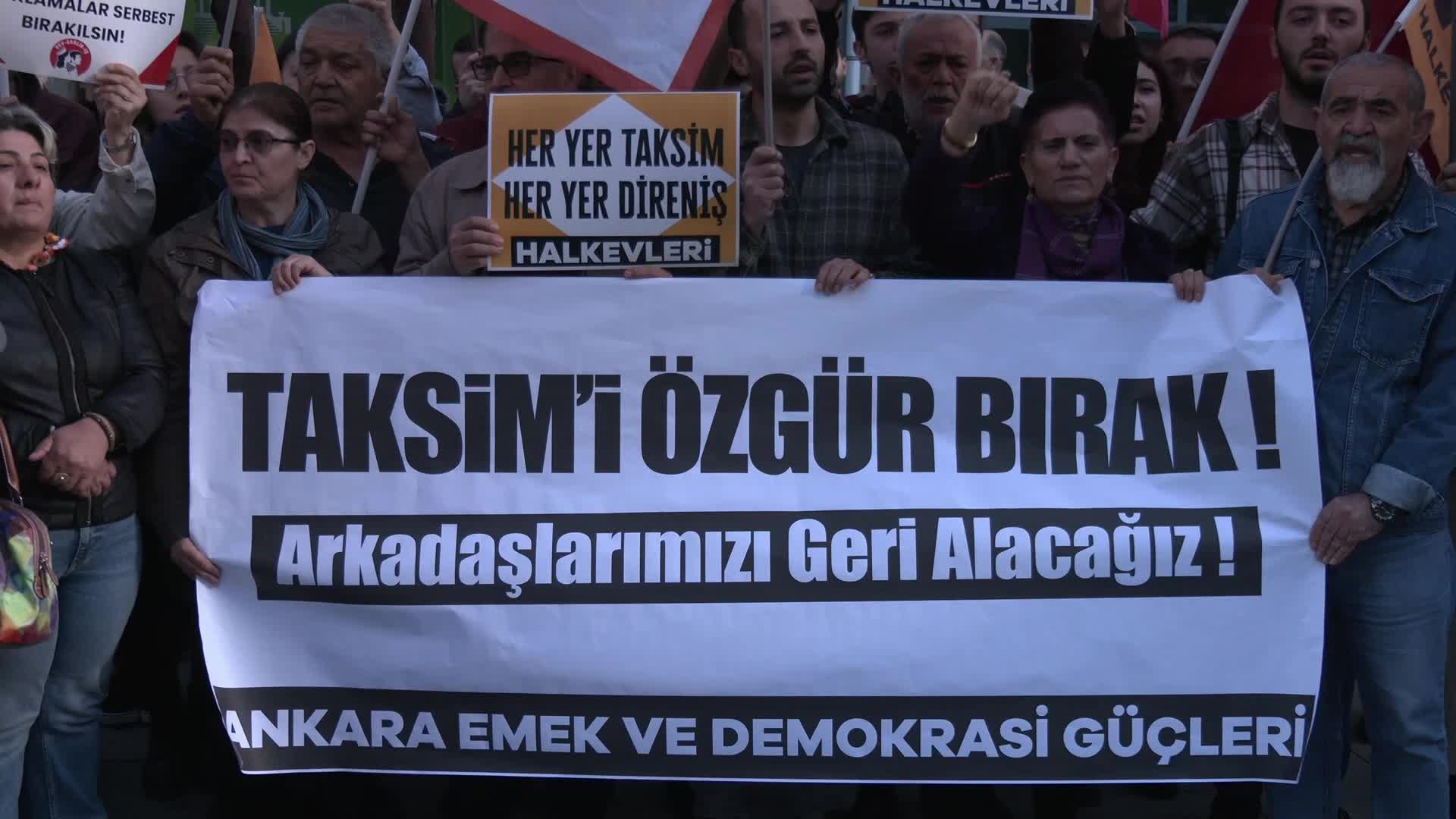 1 Mayıs tutuklamalarına karşı Ankara'da eylem