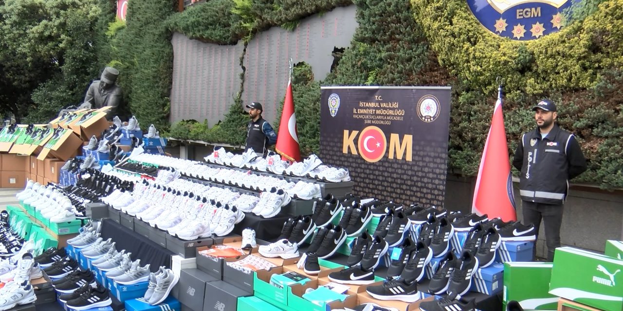 İstanbul’da alışveriş sitelerinde satılan 85 bin sahte ayakkabı ele geçirildi