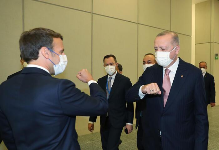 Erdoğan - Macron görüşmesinde Suriye ve Libya'da çözüm konuşuldu