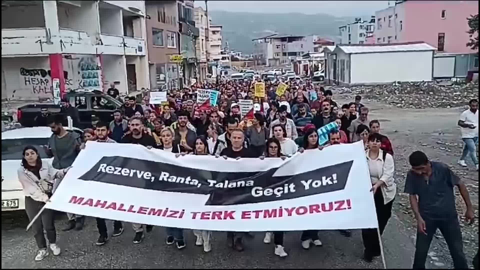 Hataylılar rezerv alanına karşı eylemde