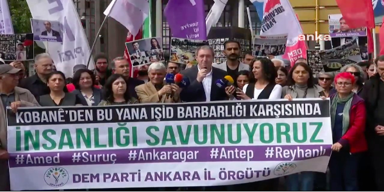 DEM Parti Eş Genel Başkanı Tuncer Bakırhan Ankara Garı önünde konuştu: 'Asıl yargılanması gerekenler bizleri yargılıyorlar'