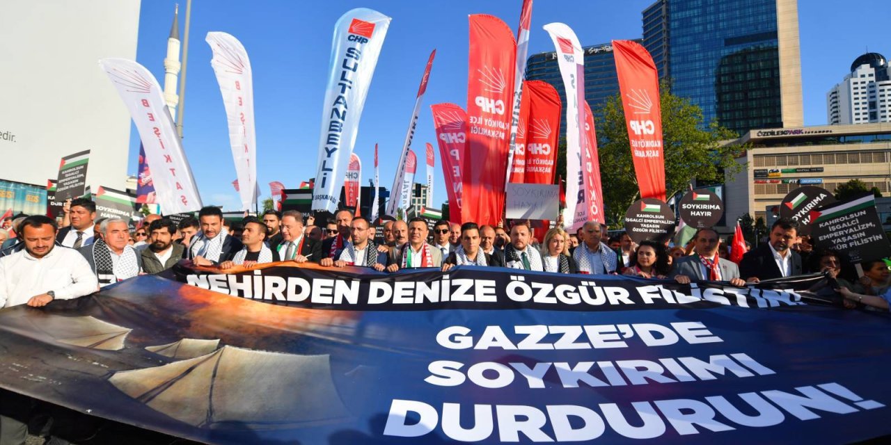 CHP İstanbul İl Başkanlığından "Gazze" eylemi