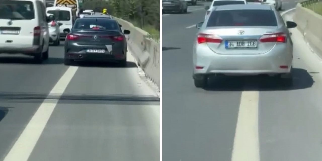 Emniyet şeridinde ambulansa yol vermediler