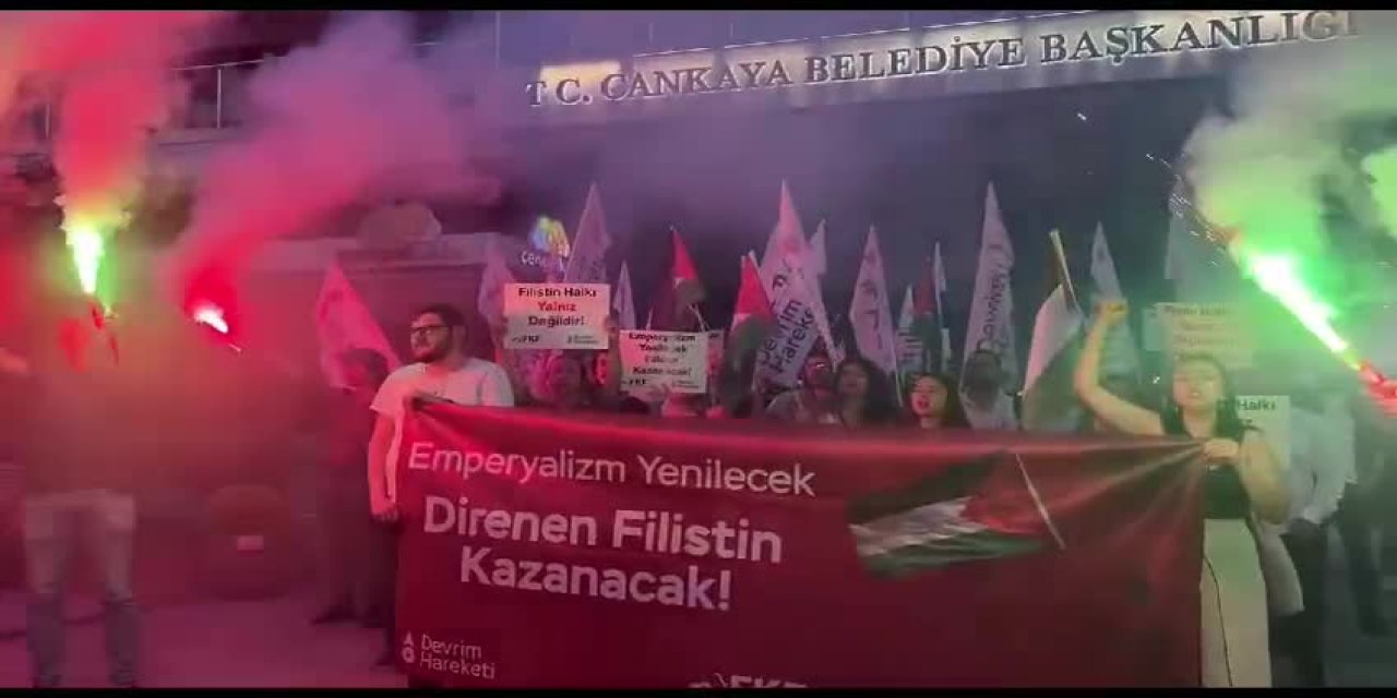 Ankara’da Filistin’e destek eylemi