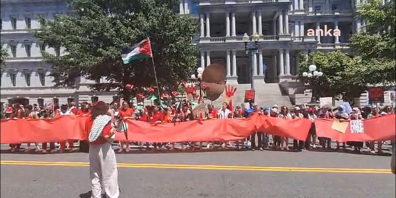 Beyaz Saray önünde İsrail protestosu