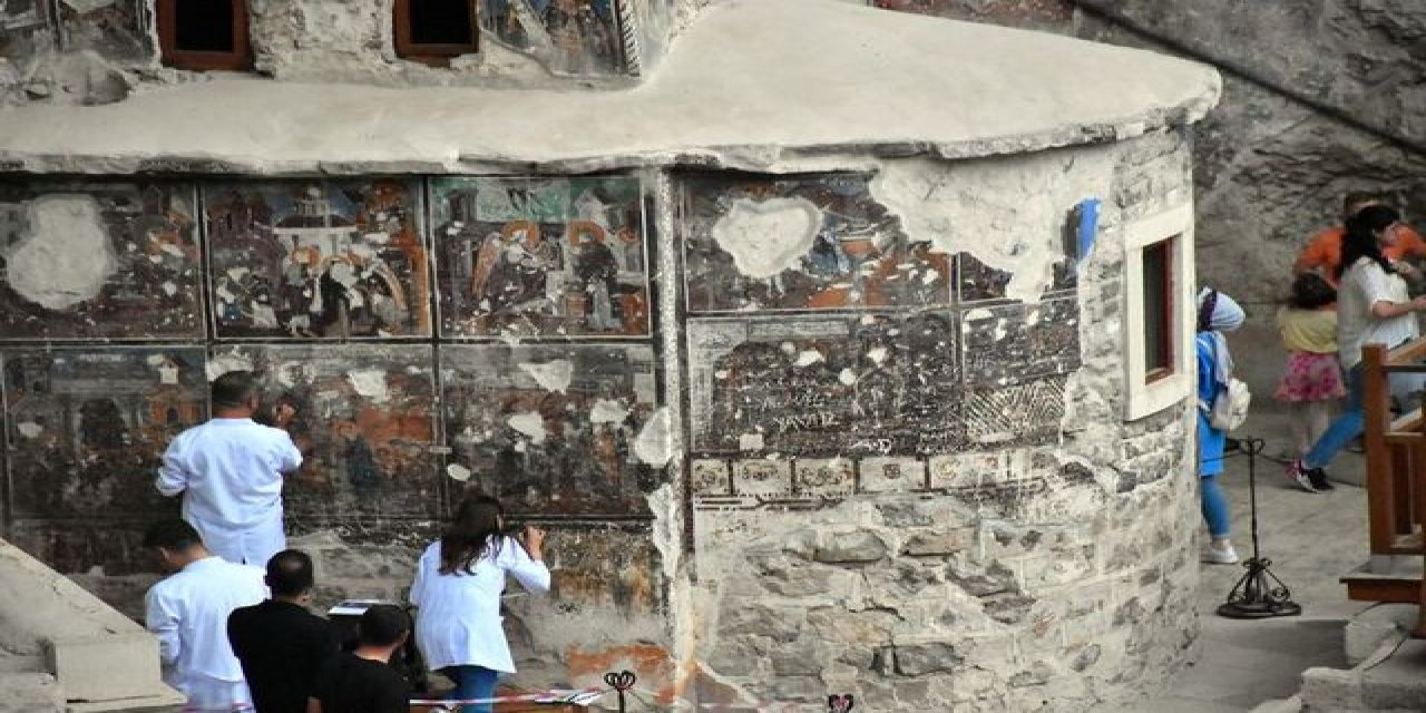 Sümela Manastırı'nın freskleri gün yüzüne çıkarılıyor