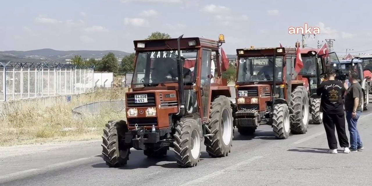 Çiftçi mazot fiyatına isyan etti: Mazotu bitince eylemi kısa sürdü