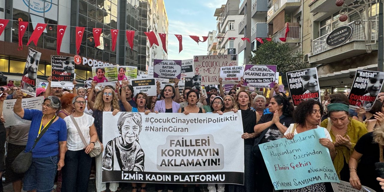 İzmir Kadın Platformu'ndan Narin Güran için eylem