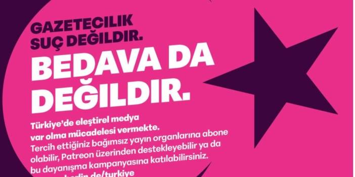 Berlin'den dayanışma kampanyası: Gazetecilik suç değildir, bedava da değildir