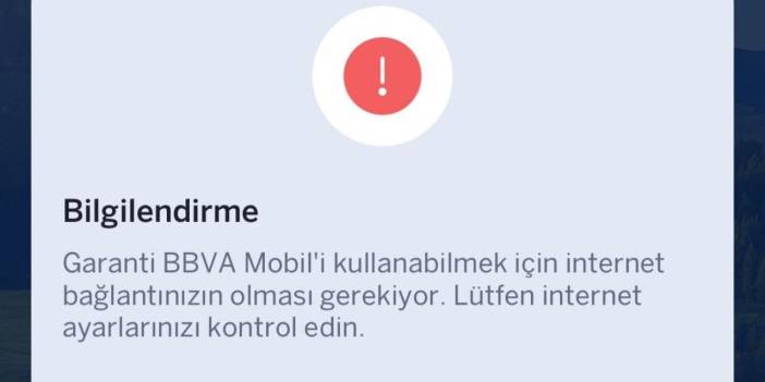Garanti Bankası'nın uygulaması ve online bankacılığı çöktü