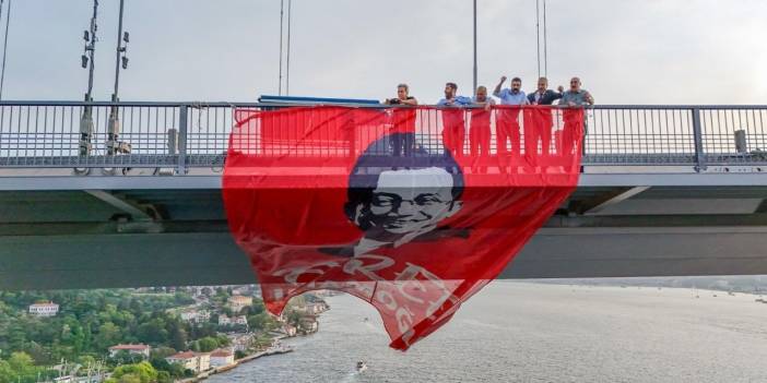 Soruşturma açıldı: Boğaziçi Köprüsü'ne İmamoğlu pankartı