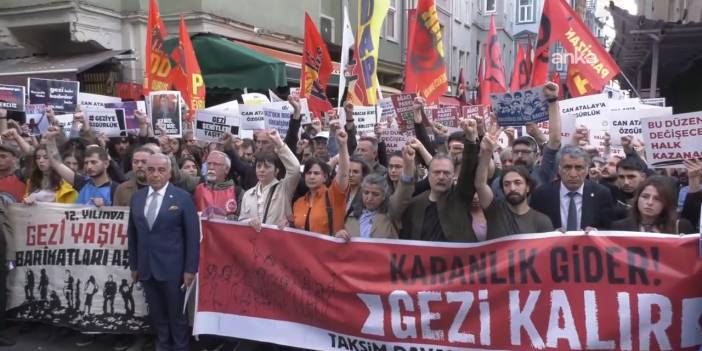 Gezi direnişinin 12. yıl dönümünde Beyoğlu'nda eylem