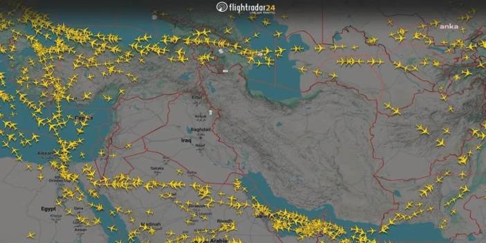 İran ve İsrail arasındaki bölgede uçuş trafiği durdu, rotalar değiştirildi