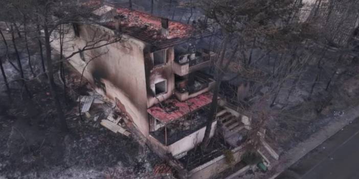 Güzelyalı'da yangının izleri: Bazı villalar tamamen yandı