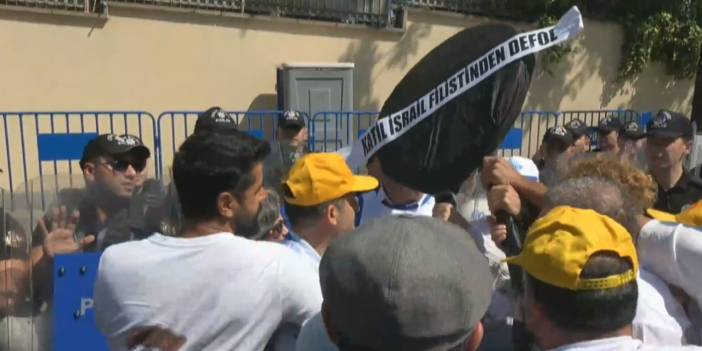 KESK'in İsrail Büyükelçiliği önündeki Gazze eylemine polis müdahalesi