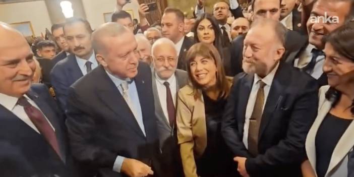 Erdoğan, resepsiyonda DEM Partililerle görüştü: Kusura bakmayın, bir hatamız oldu