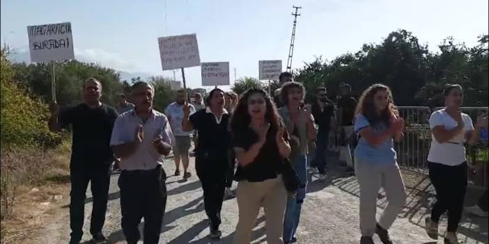Samandağ'da kamulaştırma karşıtı miting: Toprağıma dokunma