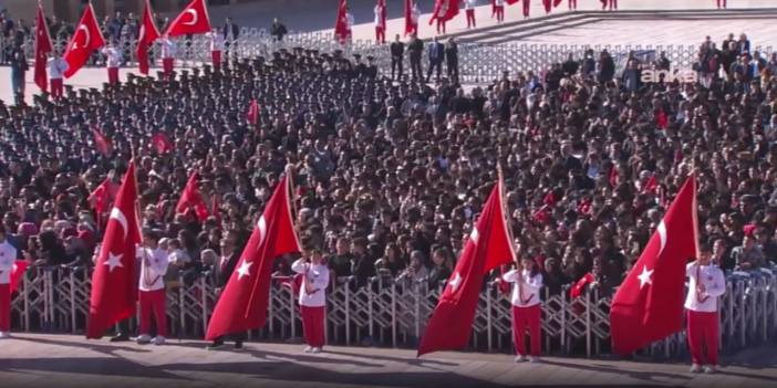 Anıtkabir'deki 29 Ekim töreninde 'Recep Tayyip Erdoğan' sloganları