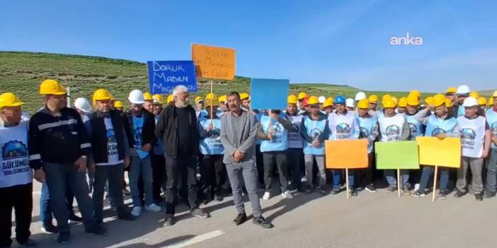 Doruk Madencilik işçilerine polis engeli: Madenciler açlık grevine başladı