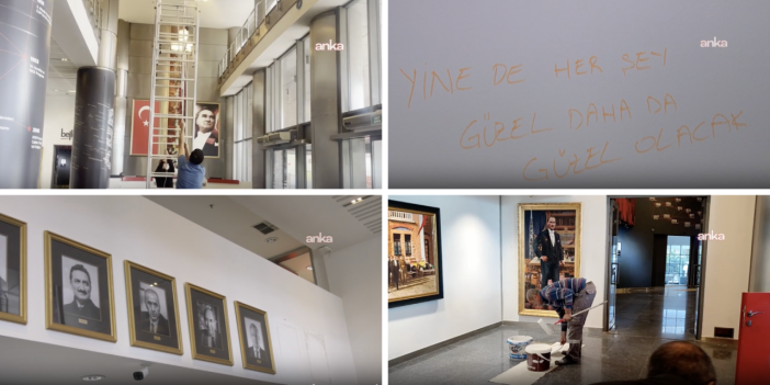 CHP Genel Merkezi’nde polis müdahalesinin izleri siliniyor