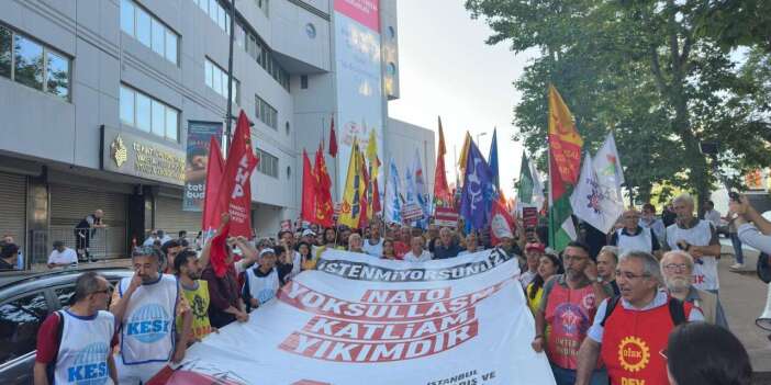 İstanbul'da "NATO Zirvesi" protestosu: NATO, emekçiler için yıkım, savaş, ölüm demektir