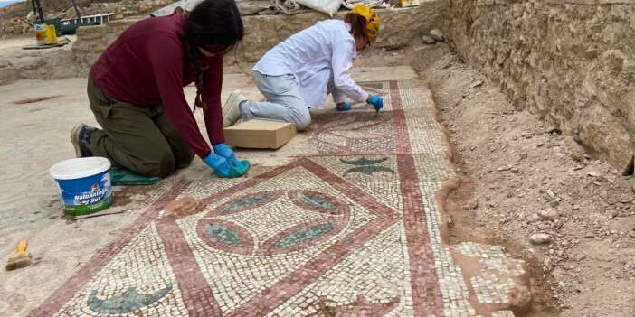 Pompeiopolis'te Roma dönemine ait 105 metrekarelik mozaikler ortaya çıkarıldı