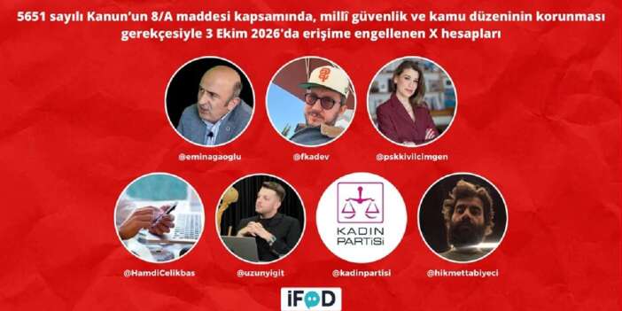 İfade Özgürlüğü Derneği dahil en az 88 X hesabına erişim engellendi