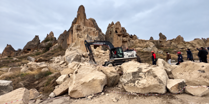 Kapadokya'da peribacası çöktü | Nevşehir Valisi Hüseyin Kök: 2 kişi öldü, 1 yaralı var