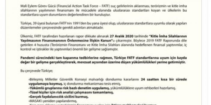 Hazine ve Maliye Bakanlığı'ndan "gri liste" tepkisi: "Hak etmiyoruz"