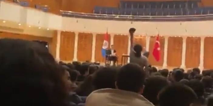 Ümit Özdağ Bilkent'e gitti, öğrenciler protesto etti: Faşizme karşı omuz omuza