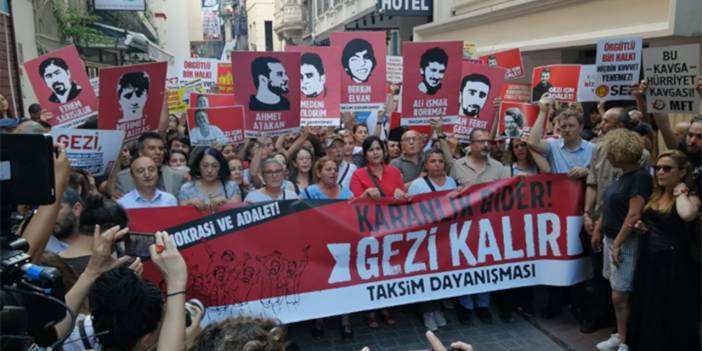 Gezi Direnişi'nin 9'uncu yılında Taksim: Bizi susturamazsınız biz Can Atalay’ın sesiyiz, biz Mücella Yapıcı’nın sesiyiz…