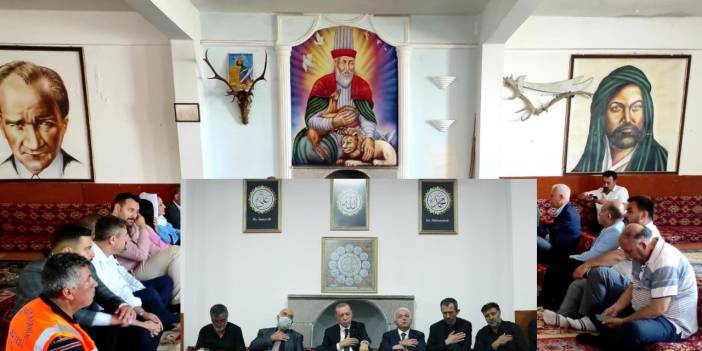 Cemevindeki fotoğrafların yeri Erdoğan için mi değiştirildi?