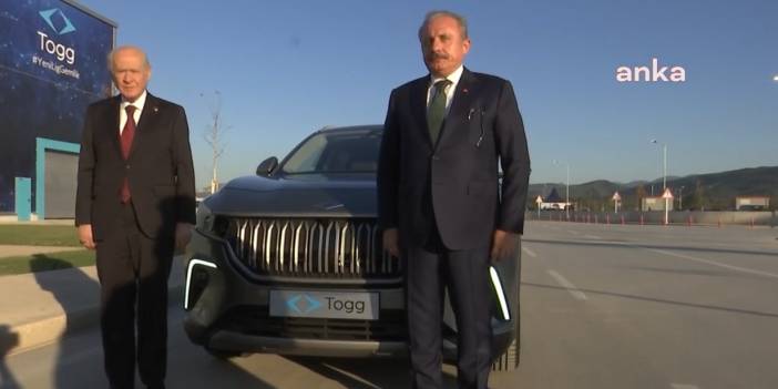 Şentop, TOGG direksiyonun geçti: Bahçeli ve Destici'yi gezdirdi