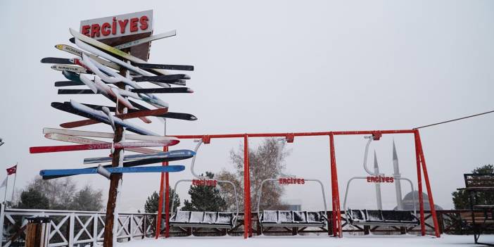 Erciyes'te son durum: Kuraklık nedeniyle kış turizminde suni kar kullanıldı