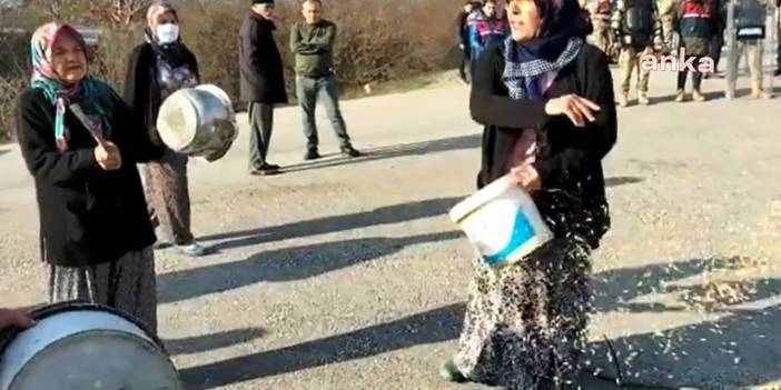 Amasya'da köylülerden OSB'ye karşı buğdaylı protesto