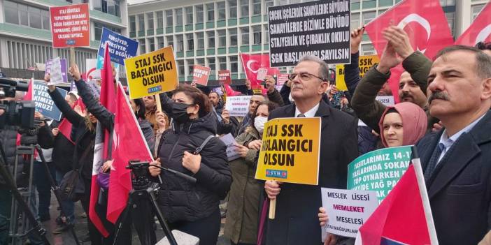 'Staj sigortası mağdurları'nın eyleminde EYT mesajı