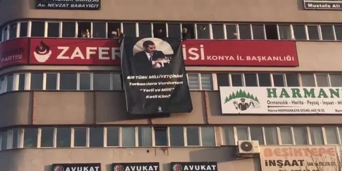 Zafer Partisi'nden Sinan Ateş pankartı: Yerli ve milli katil kim?