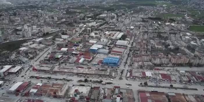 Hatay'daki yıkım drone ile böyle görüntülendi