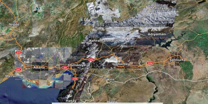 Harita Genel Müdürlüğü depremden etkilenen illeri yüksek çözünürlüklü olarak açtı