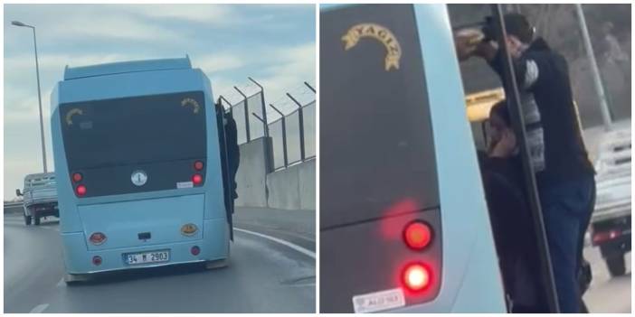 Maltepe'de minibüste tehlikeli yolculuk