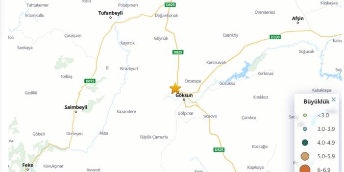 Kahramanmaraş'ta 5.3 büyüklüğünde deprem