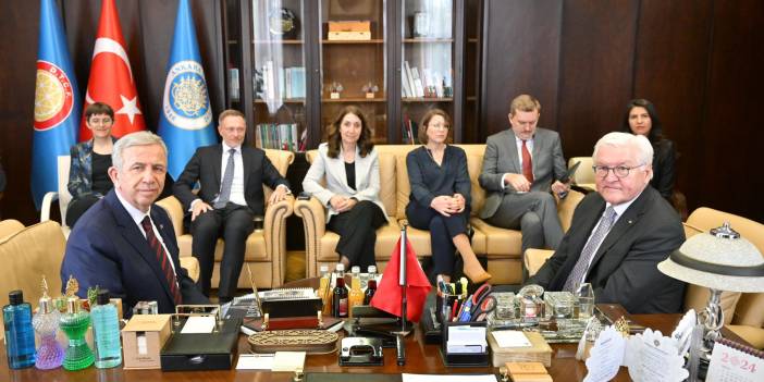 Almanya Cumhurbaşkanı Steinmeier, Ankara Büyükşehir Belediye Başkanı Mansur Yavaş'la buluştu
