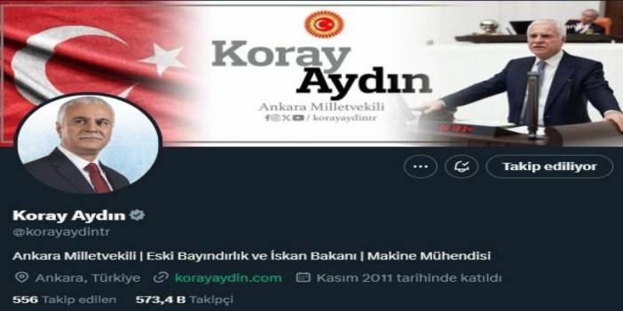 Koray Aydın, istifadan hemen sonra parti logosunu profilinden kaldırdı