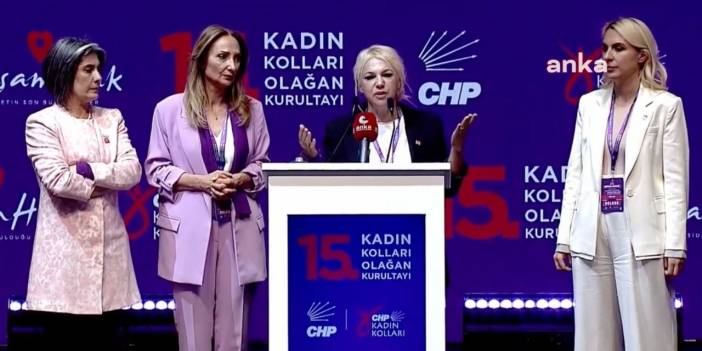 CHP Kadın Kolları Kurultayı'nda 4 başkan adayından kürsü işgali