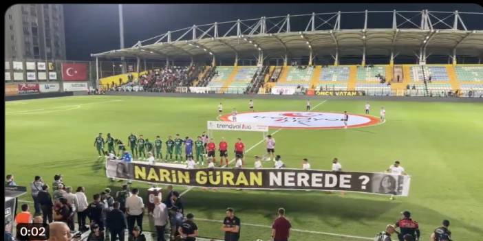 Amedspor'dan sahada pankart: Narin Güran nerede?