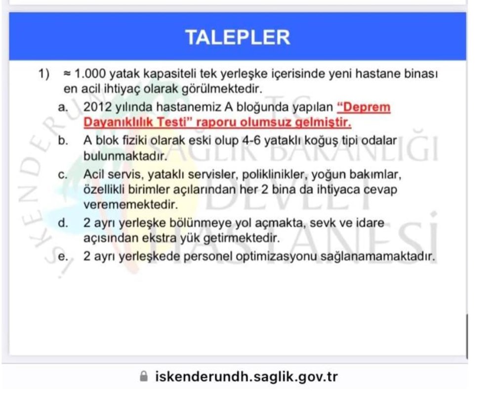 İskenderun Devlet Hastanesi'nin 'depreme dayanaksız' olduğu ortaya çıktı
