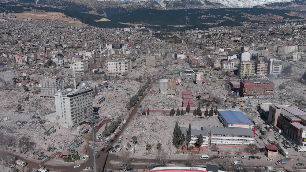 Kahramanmaraş'taki son durum havadan görüntülendi