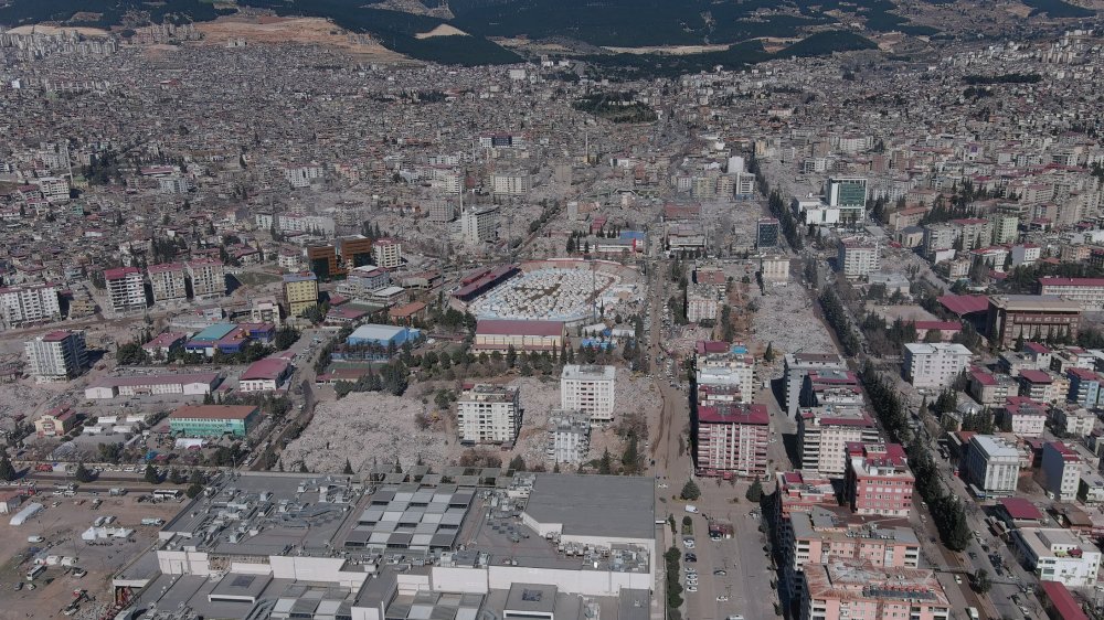 Kahramanmaraş'taki son durum havadan görüntülendi